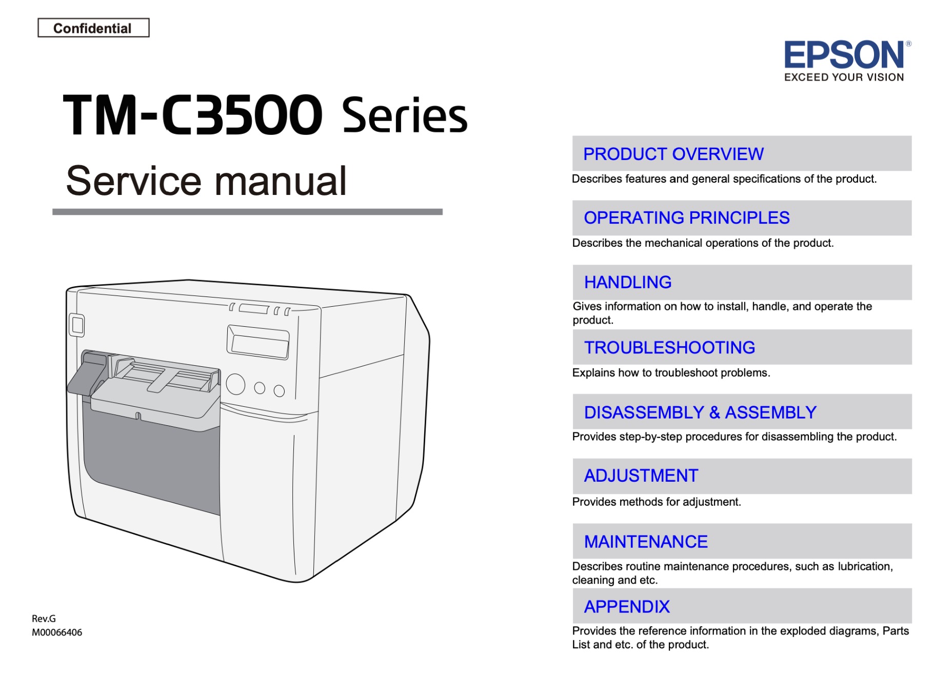 Epson TM-C3500 Series Service Manual